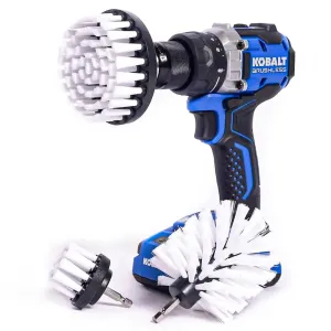 Diamond Shine 3-Pack Soft Bristle Drill Brush Attachment Set, 3 Sizes