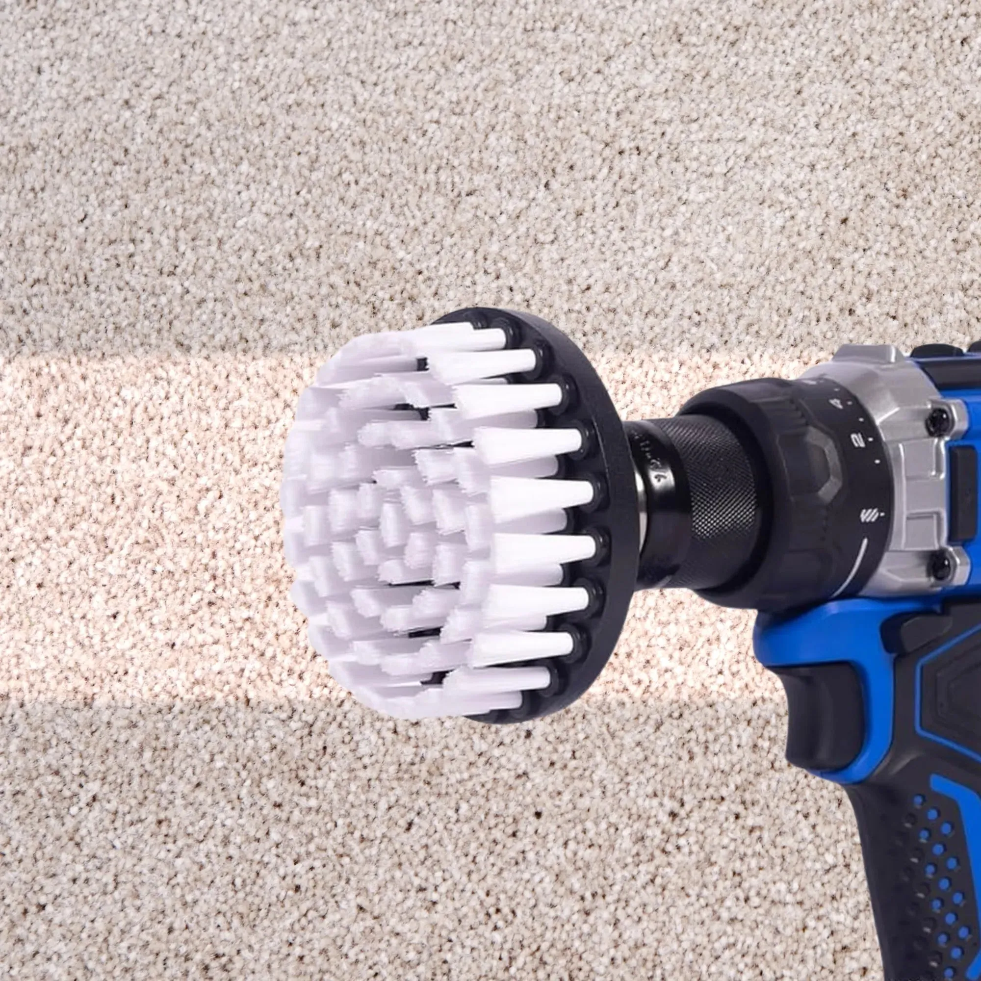 Diamond Shine 3-Pack Soft Bristle Drill Brush Attachment Set, 3 Sizes