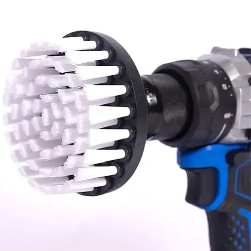 Diamond Shine 3-Pack Soft Bristle Drill Brush Attachment Set, 3 Sizes