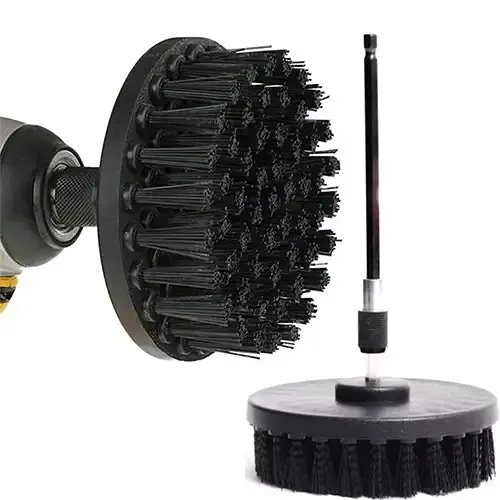 Diamond Shine 5" Drill Brush Attachment & 6" Extension - Firm Bristle