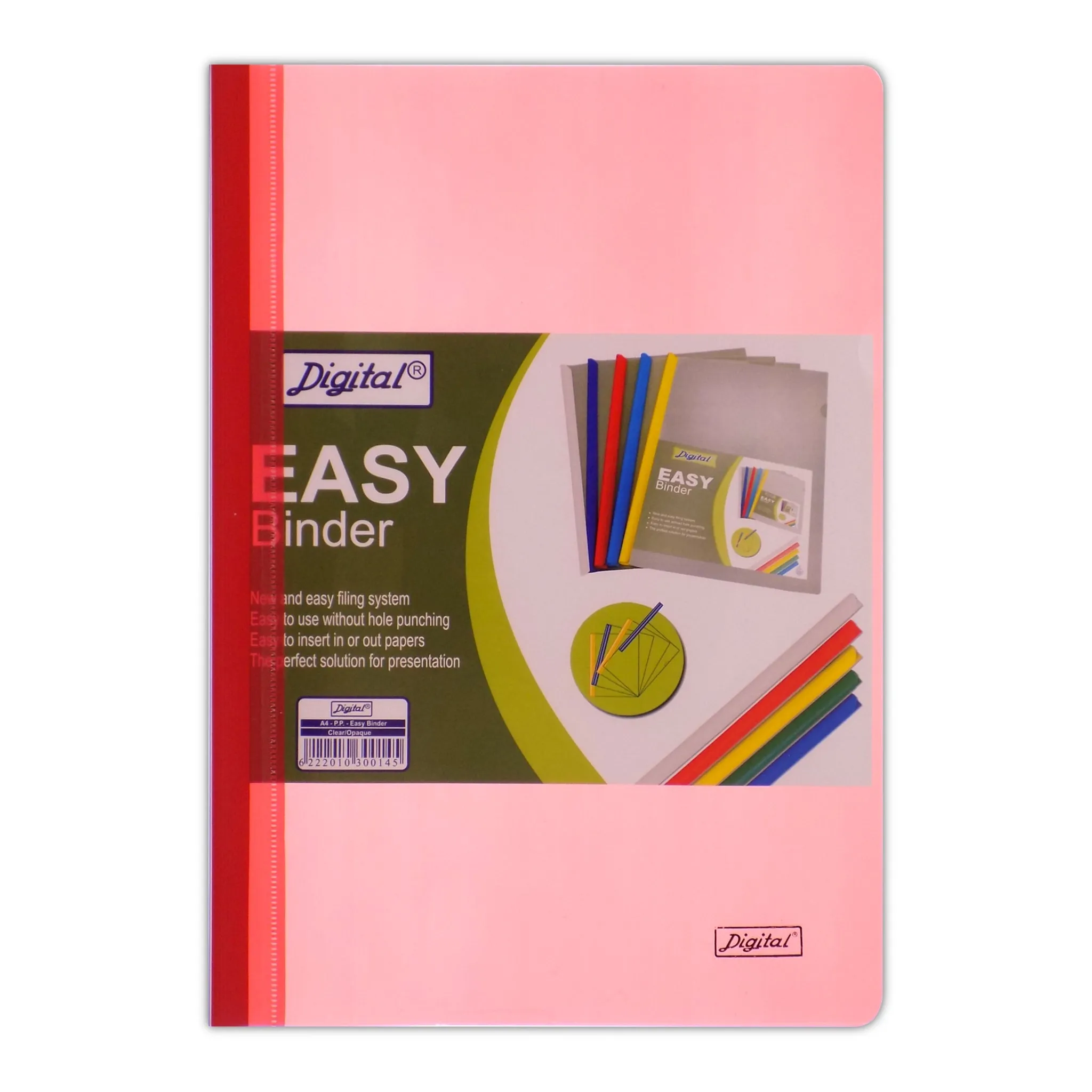 Digital Plastic Presentation File with Sliding Bar Colored A4