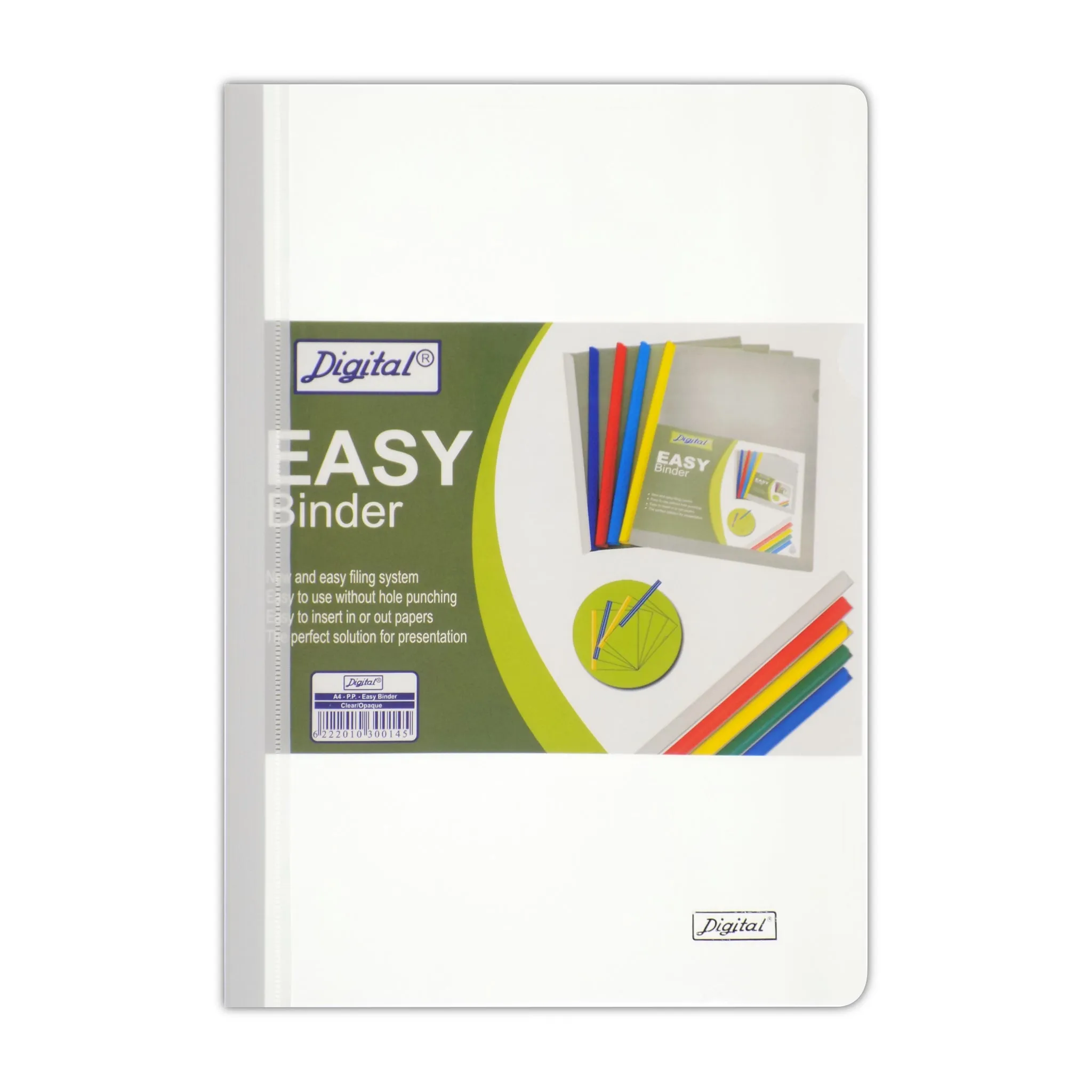 Digital Plastic Presentation File with Sliding Bar Colored A4