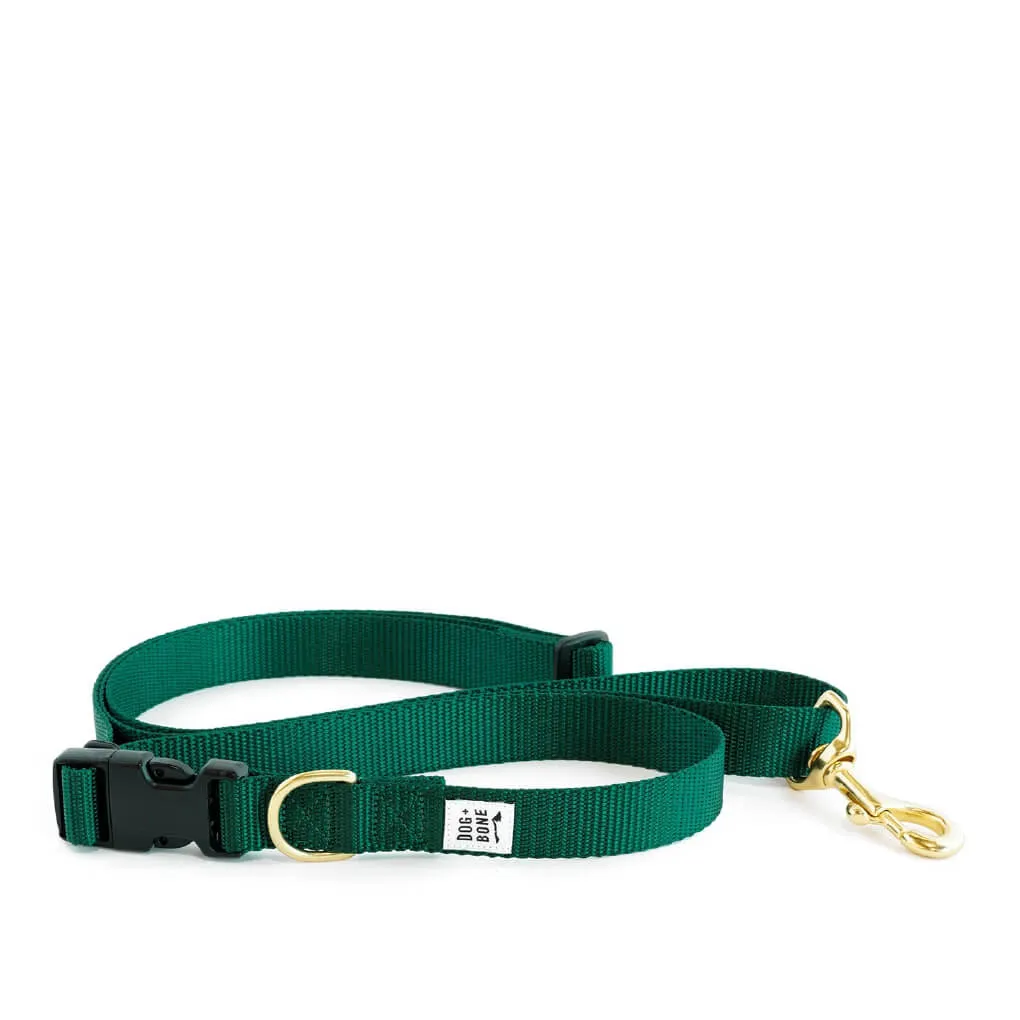 Dog   Bone Multi-way Adjustable Leash | Forest