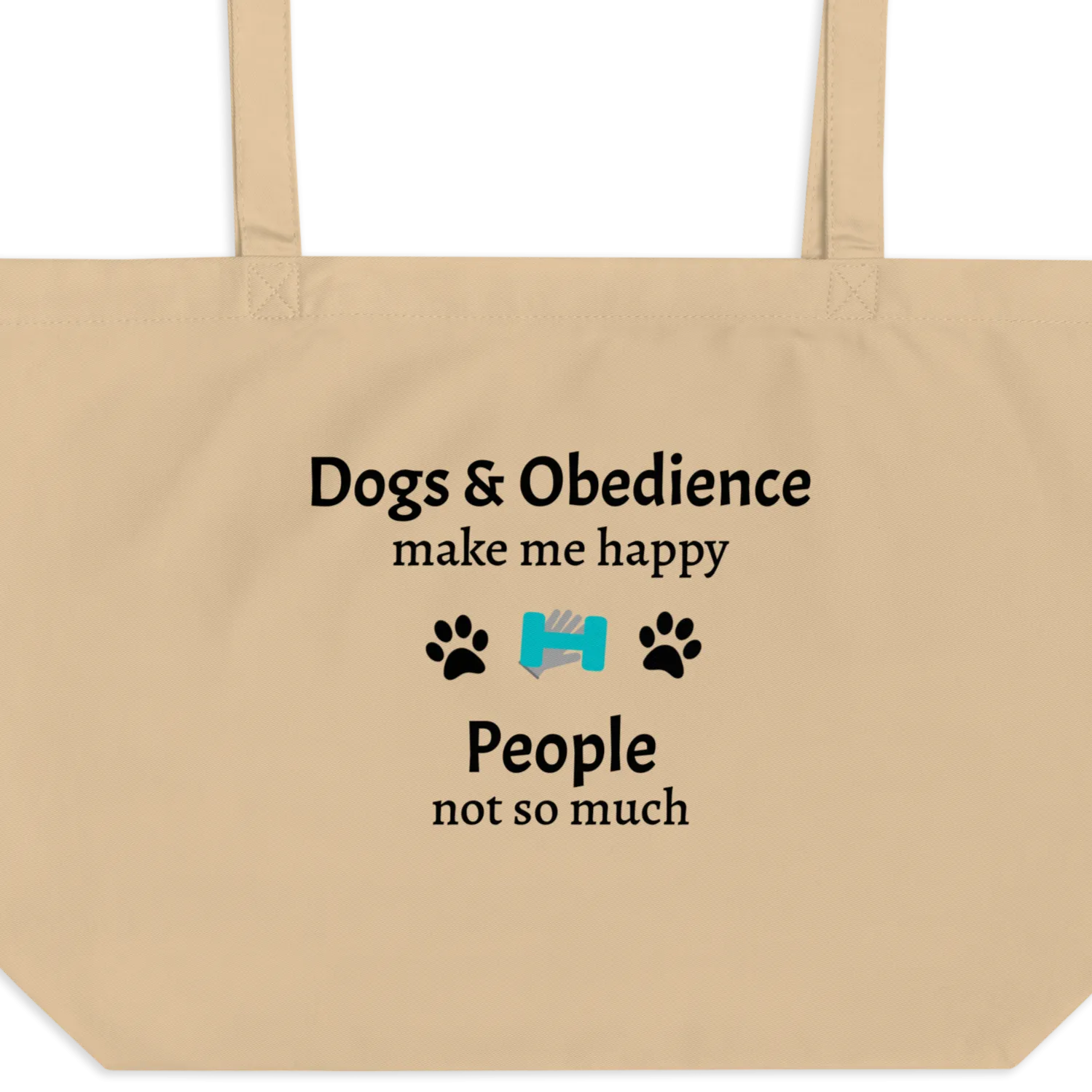 Dogs & Obedience Make Me Happy X-Large Tote/ Shopping Bags