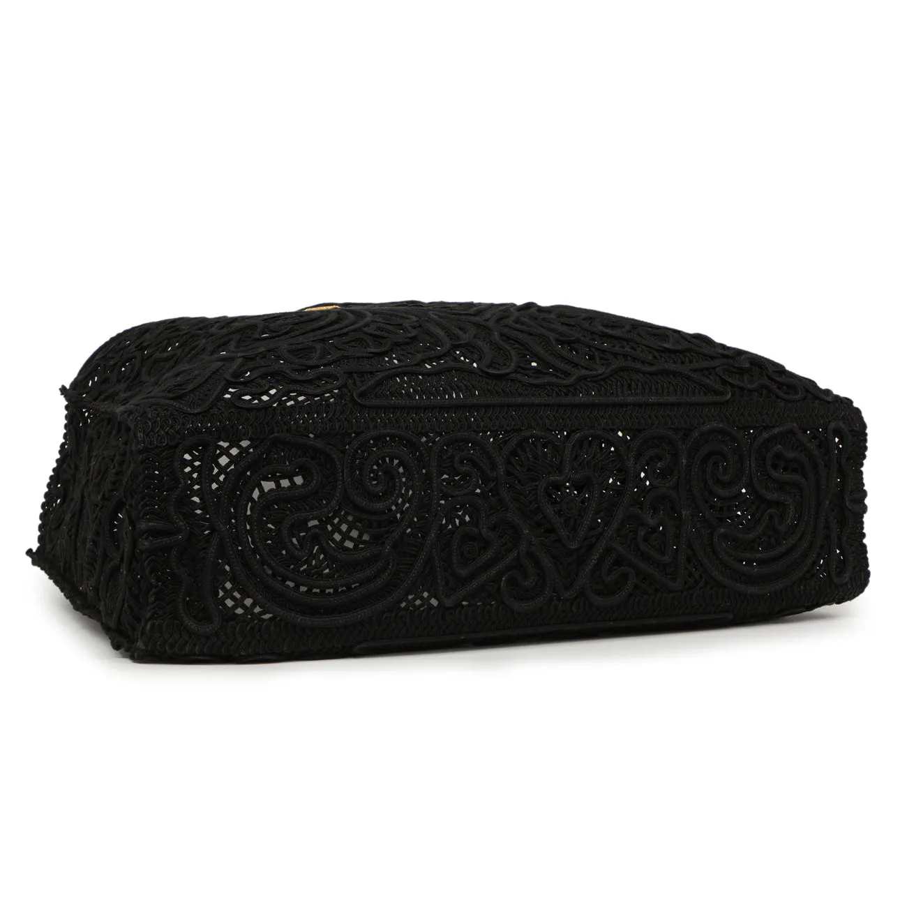 Dolce & Gabbana Black Cordonetto Lace Tote