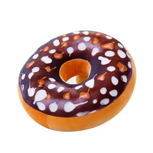 Donut Pillow 3D Digital Print Round Throw Pillow 16 Inches Donut Seat Back Stuffed Cushion Funny Decorative Soft Plush Food Stuffed Decor Seat Pad Cushion for Couch Chair Floor Sofa
