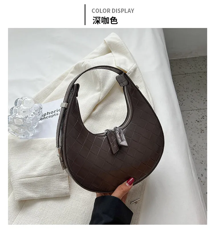 Dori Faux Leather Square Pattern Handbag