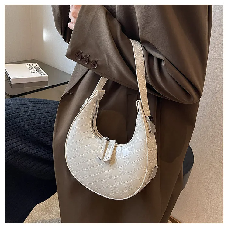 Dori Faux Leather Square Pattern Handbag
