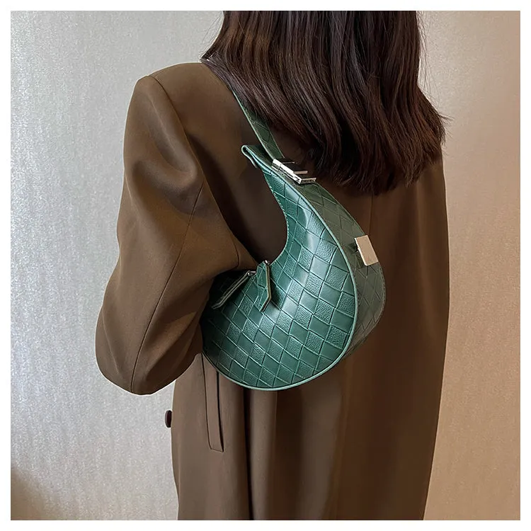 Dori Faux Leather Square Pattern Handbag