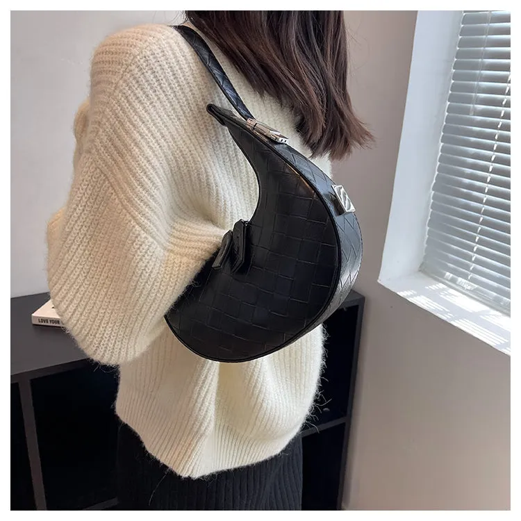 Dori Faux Leather Square Pattern Handbag