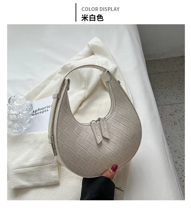 Dori Faux Leather Square Pattern Handbag