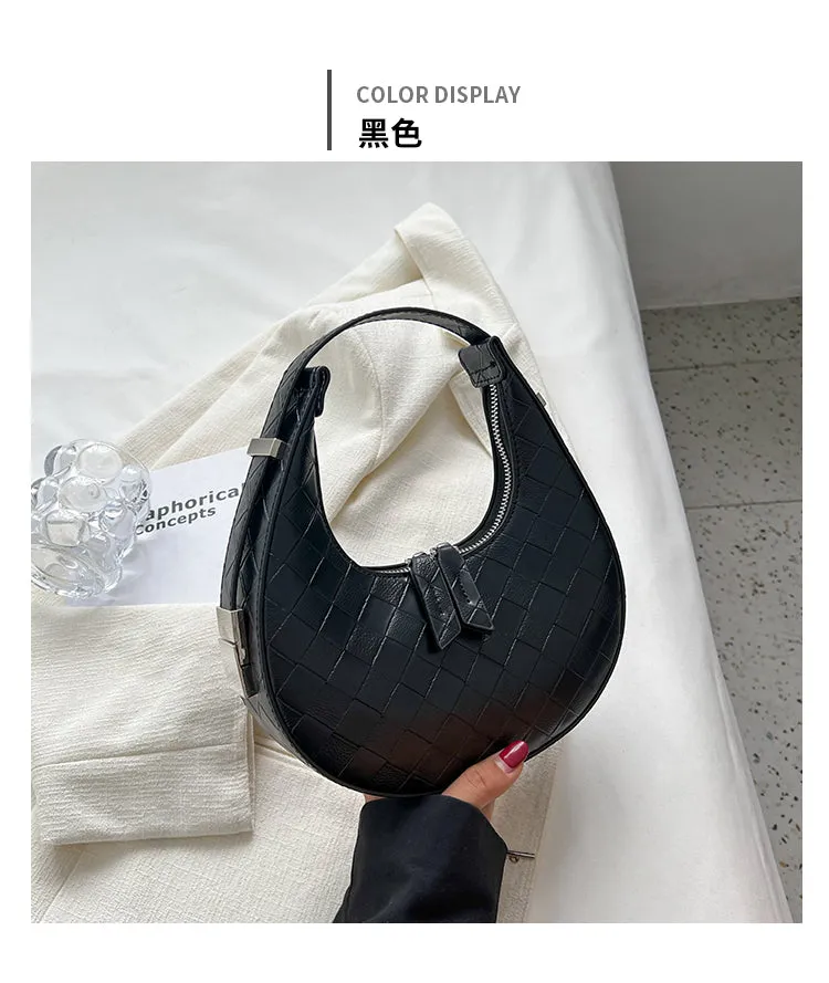 Dori Faux Leather Square Pattern Handbag
