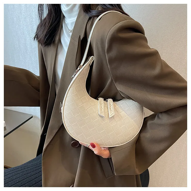 Dori Faux Leather Square Pattern Handbag