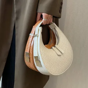 Dori Faux Leather Square Pattern Handbag