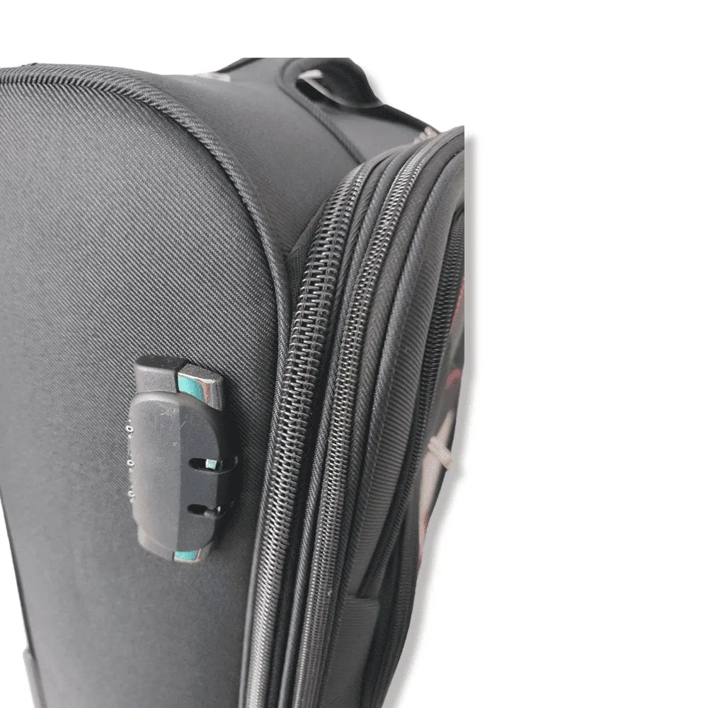 Eagle Lightweight and Durable Cabin Bags with Expandable Capacity - 4 Wheels for Easy Maneuvering - S,M,L,XL Black