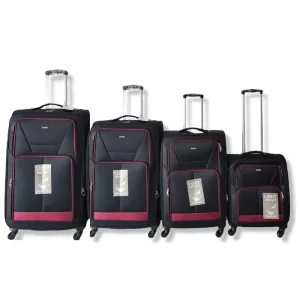 Eagle Lightweight and Durable Cabin Bags with Expandable Capacity - 4 Wheels for Easy Maneuvering - S,M,L,XL Black