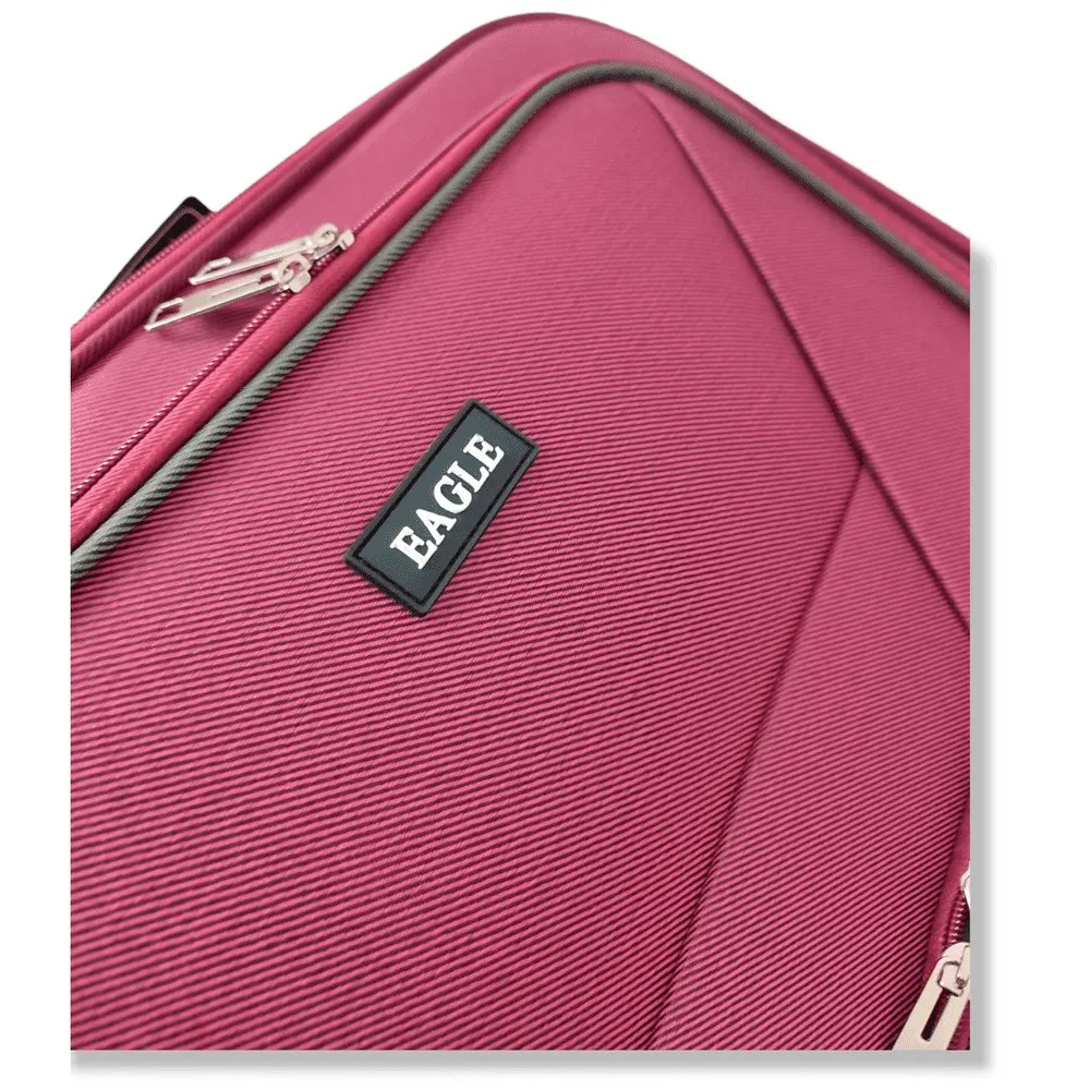 Eagle Lightweight and Durable Cabin Bags with Expandable Capacity - 4 Wheels for Easy Maneuvering - S,M,L,XL Burgundy