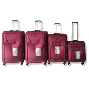 Eagle Lightweight and Durable Cabin Bags with Expandable Capacity - 4 Wheels for Easy Maneuvering - S,M,L,XL Burgundy