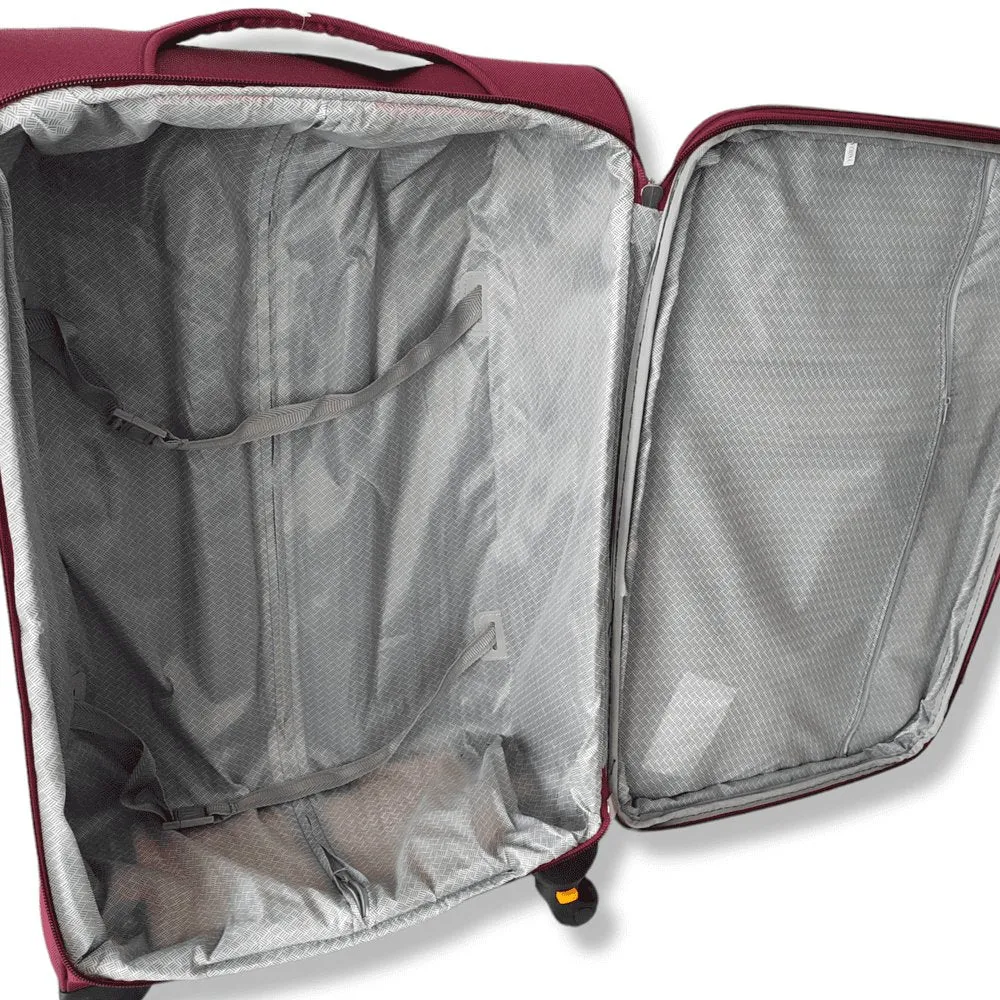 Eagle Lightweight and Durable Cabin Bags with Expandable Capacity - 4 Wheels for Easy Maneuvering - S,M,L,XL Burgundy