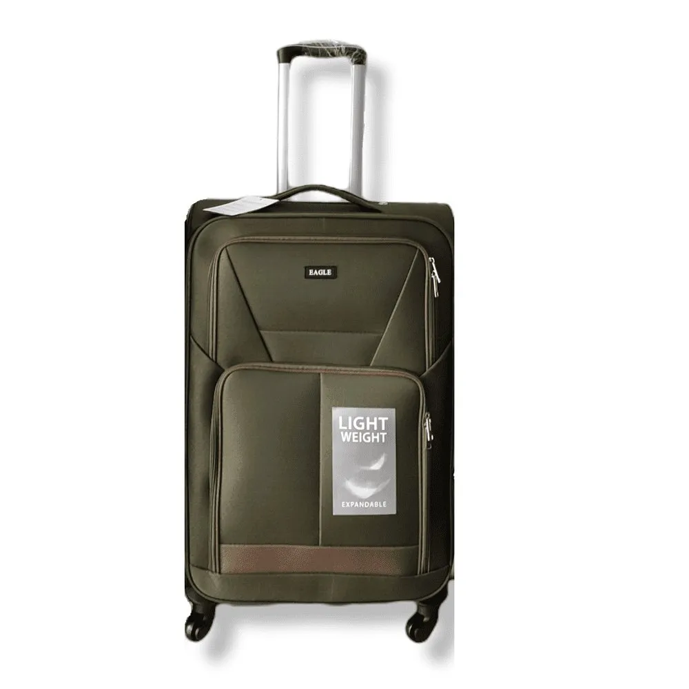 Eagle Lightweight and Durable Cabin Bags with Expandable Capacity - 4 Wheels for Easy Maneuvering - S,M,L,XL Khaki