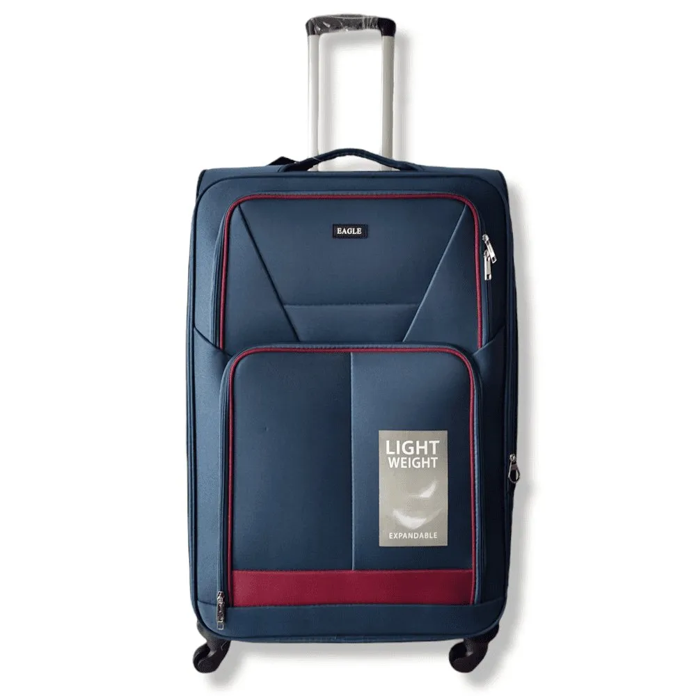 Eagle Lightweight and Durable Cabin Bags with Expandable Capacity - 4 Wheels for Easy Maneuvering - S,M,L,XL Navy