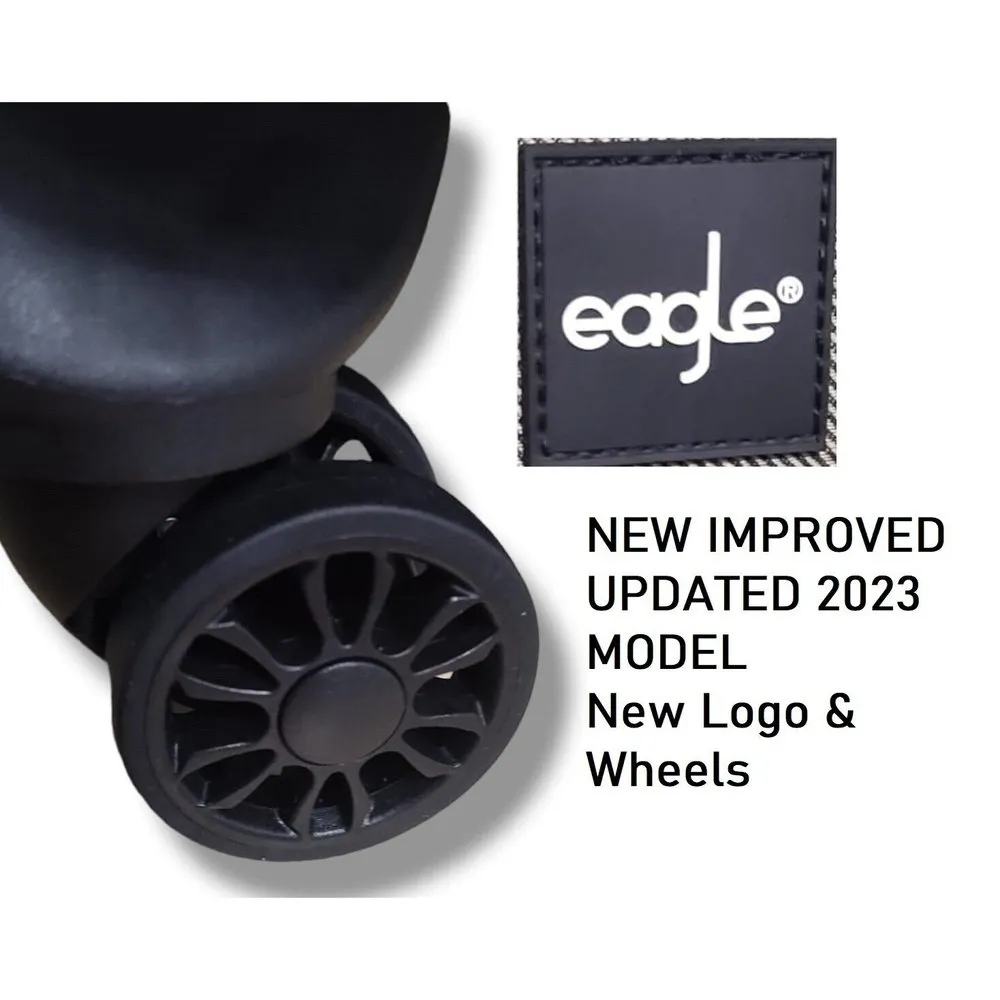 Eagle Lightweight and Durable Cabin Bags with Expandable Capacity - 4 Wheels for Easy Maneuvering - S,M,L,XL Navy