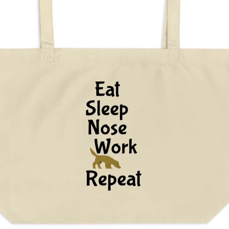 Eat Sleep Nose Work Repeat X-Large Tote/ Shopping Bags