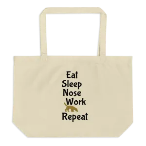 Eat Sleep Nose Work Repeat X-Large Tote/ Shopping Bags