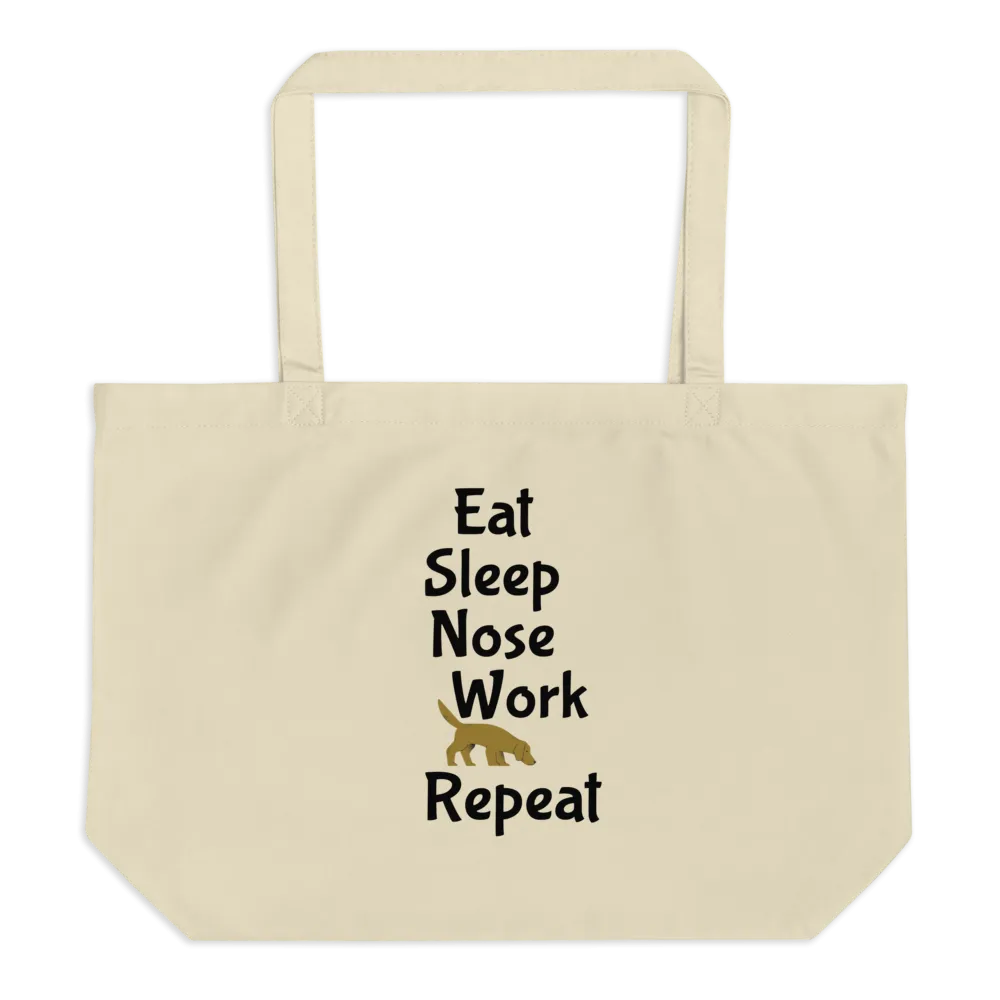 Eat Sleep Nose Work Repeat X-Large Tote/ Shopping Bags