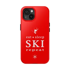 Eat Sleep SKI red - Tough Phone Case, Case-Mate