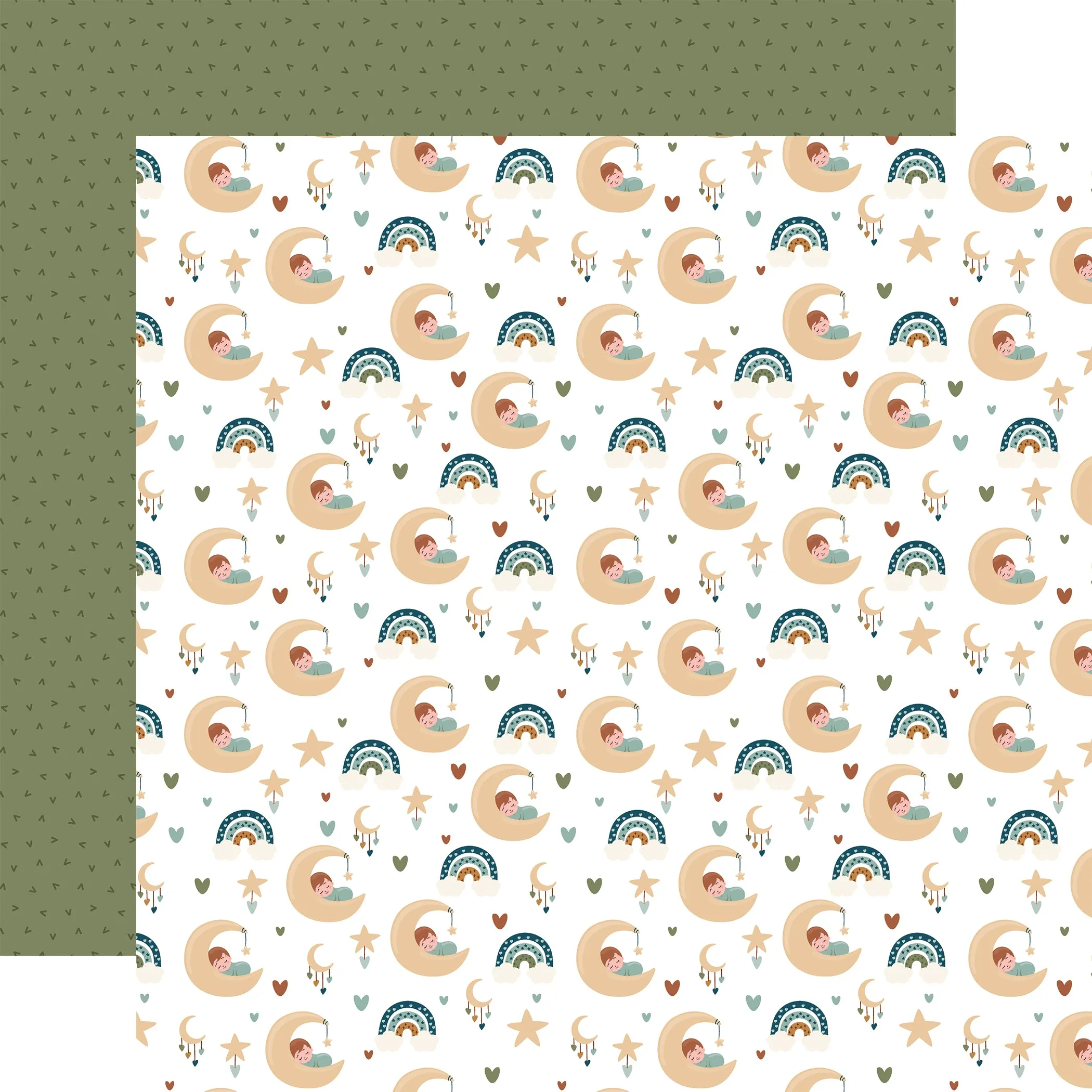 Echo Park - Special Delivery Baby Boy - 12x12 Single Sheet / Sleepy Baby Boy