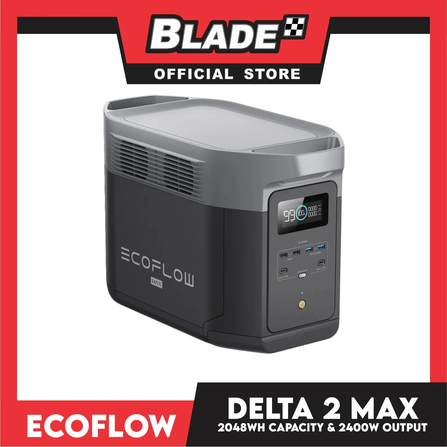EcoFlow DELTA 2 Max Portable Power Station 2048Wh 2400W