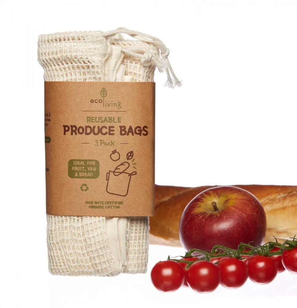 ecoLiving Reusable Produce Bags (3 Pack)