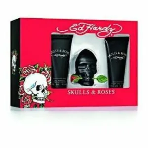 Ed Hardy Skulls & Roses 3Pc Set Eau De Toilette Men