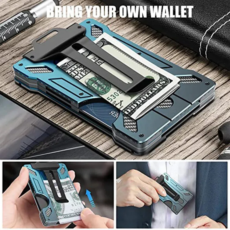 EDC RFID Blocking Magsafe Aluminum Mini Smart Wallet