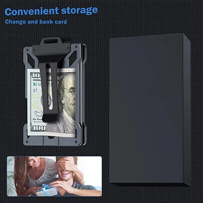 EDC RFID Blocking Magsafe Aluminum Mini Smart Wallet