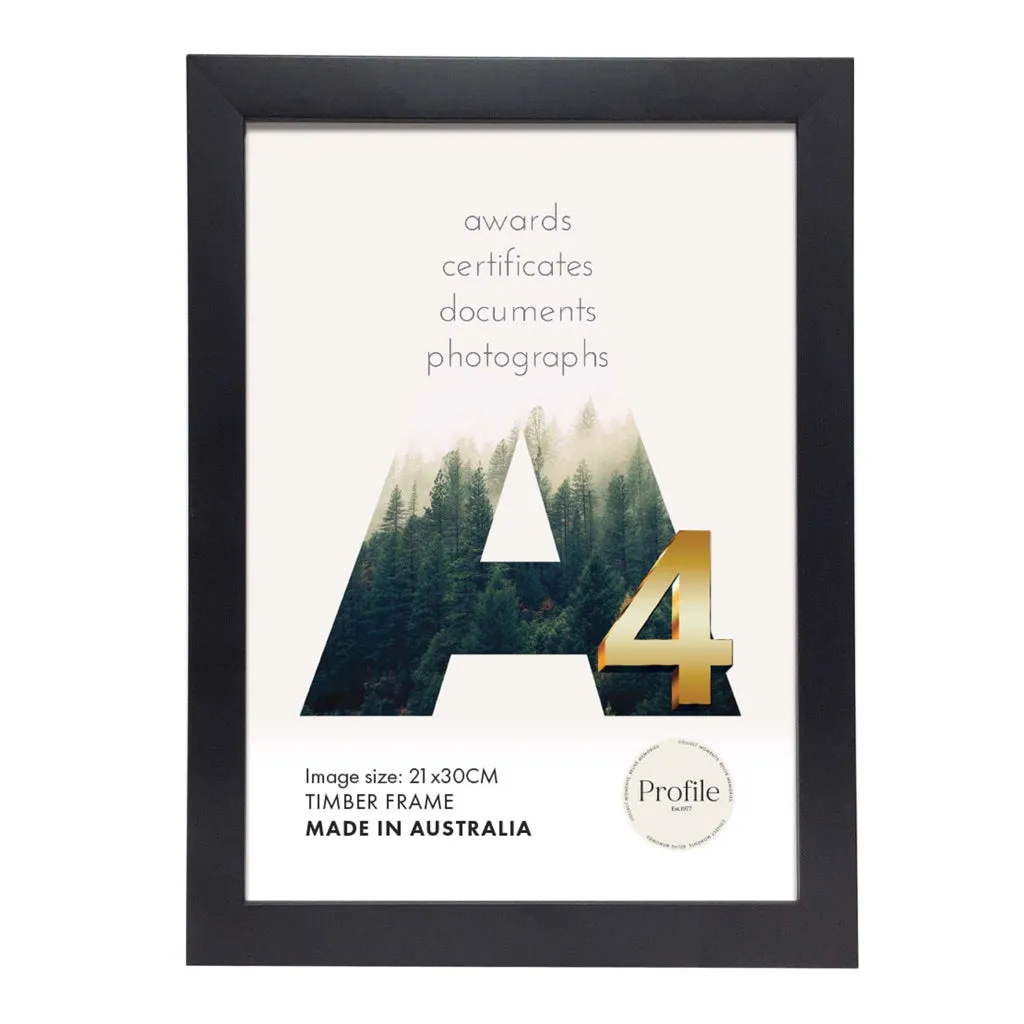 Elegant Black A4 Set of Frames (Bulk Frame Bundle 6 Pack)