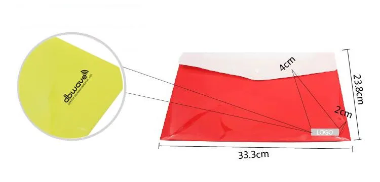 Envelope-Style A4 Document Holder With White Top Flap
