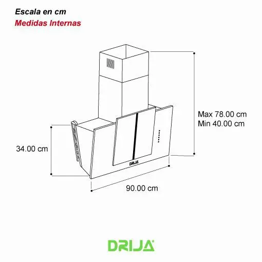 Extractor De Grasa Tipo Chimenea Vetro 90