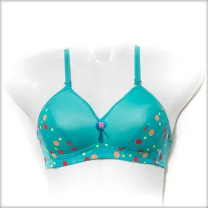 Fancy Multi Dotted Single Padded Bra - Ferozi