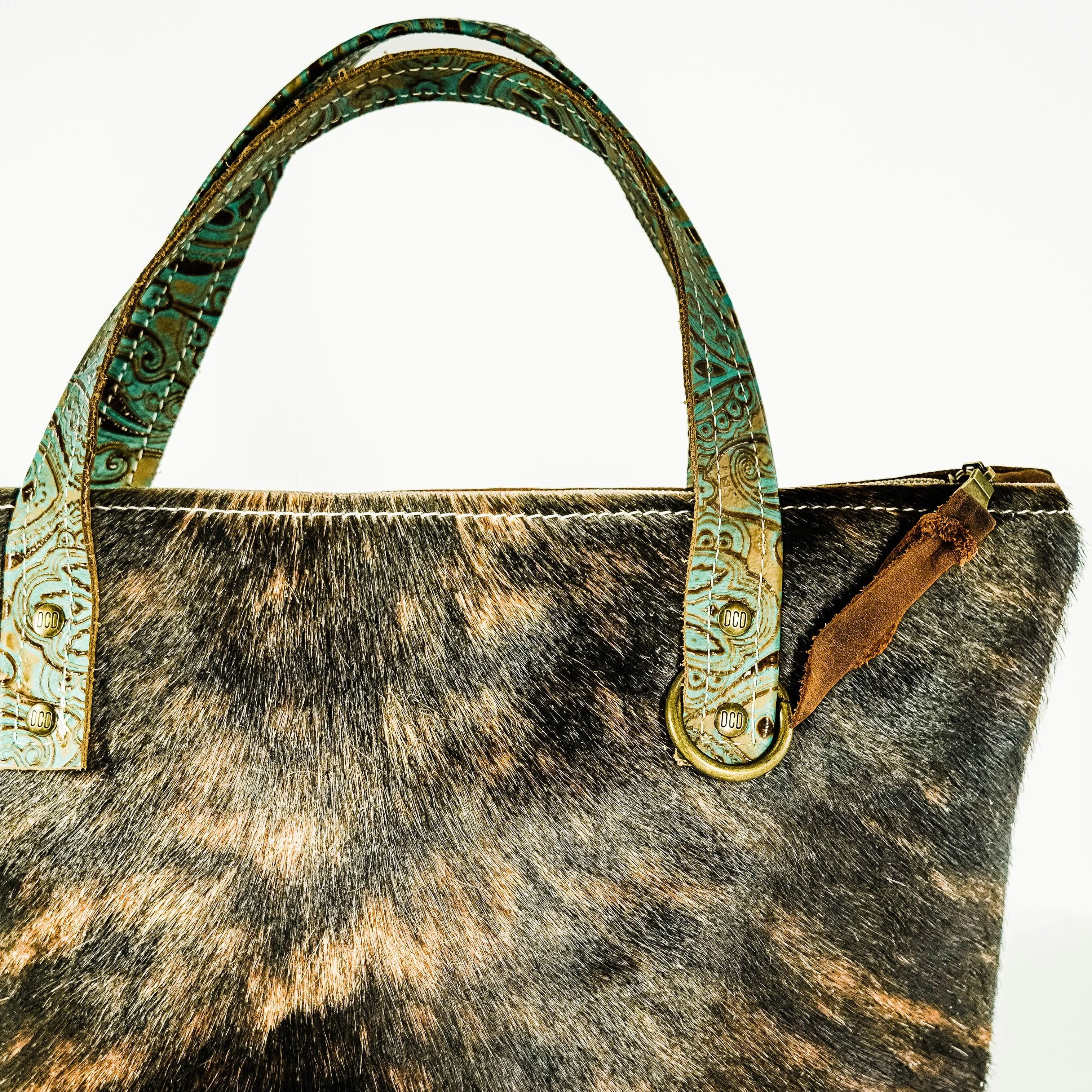 Feed Bag - Dark Brindle w/ Turquoise Venetian Tool