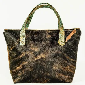 Feed Bag - Dark Brindle w/ Turquoise Venetian Tool