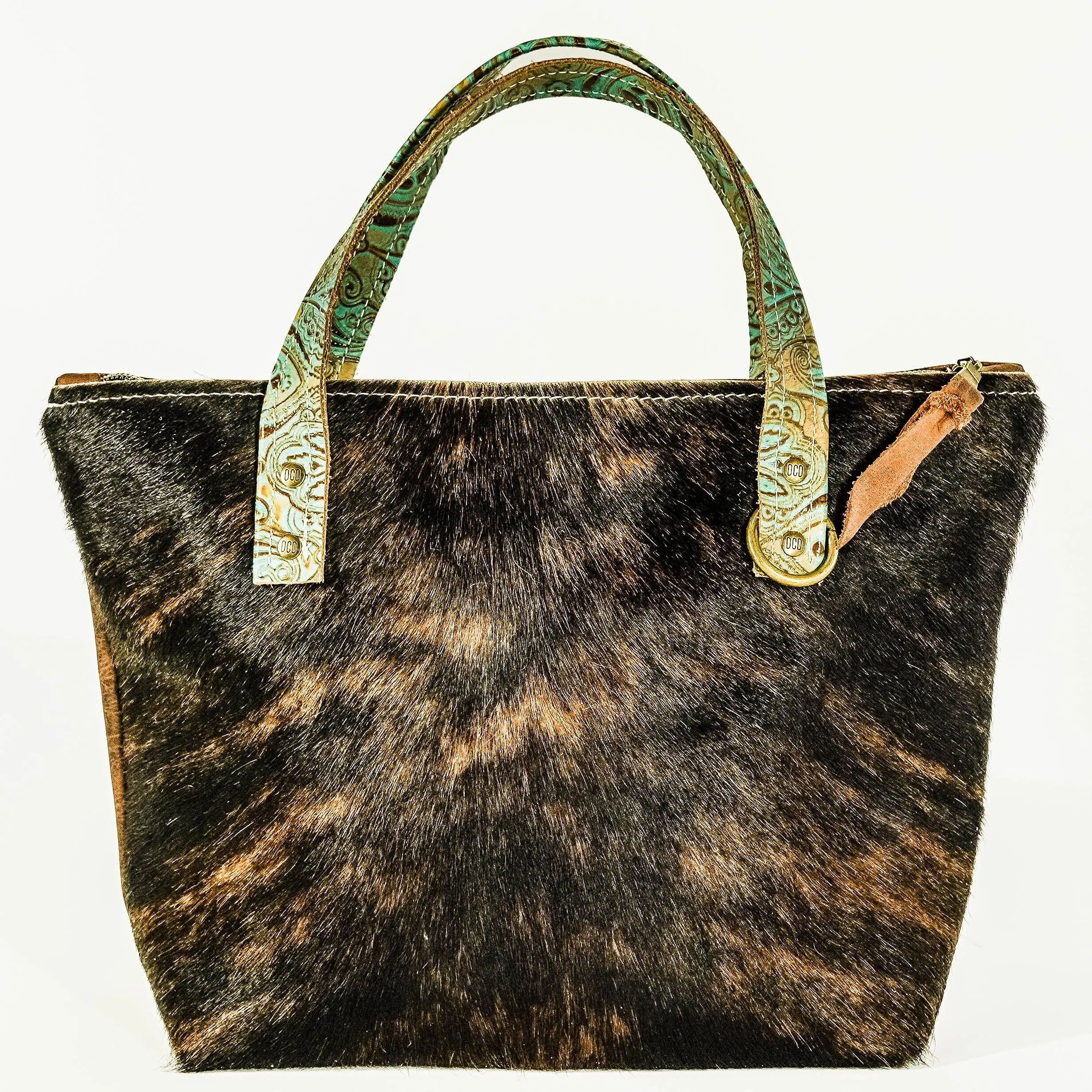 Feed Bag - Dark Brindle w/ Turquoise Venetian Tool