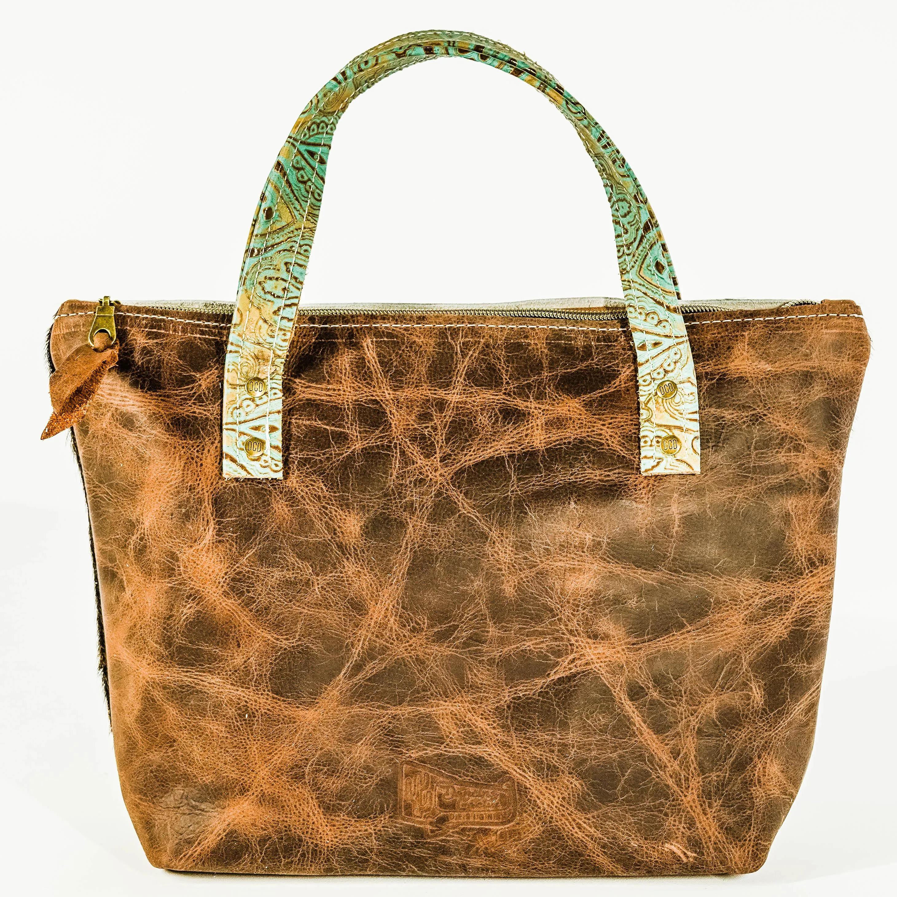 Feed Bag - Dark Brindle w/ Turquoise Venetian Tool