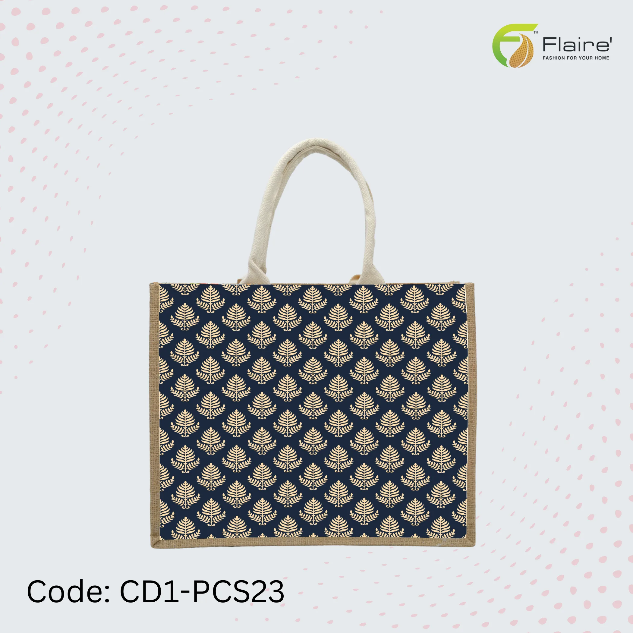Flaire - Handmade Fancy Tote Bag with Jute, Pakistani Traditional Handcrafted Product.