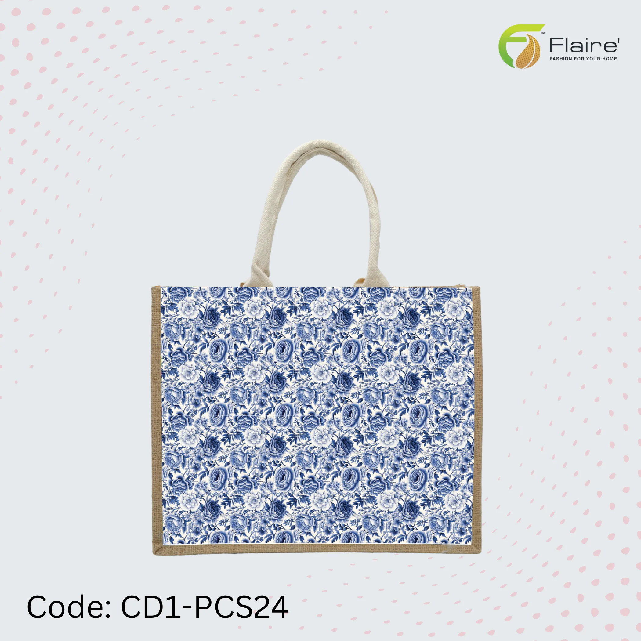 Flaire - Handmade Fancy Tote Bag with Jute, Pakistani Traditional Handcrafted Product.