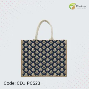 Flaire - Handmade Fancy Tote Bag with Jute, Pakistani Traditional Handcrafted Product.