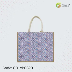 Flaire - Handmade Fancy Tote Bag with Jute, Pakistani Traditional Handcrafted Product.