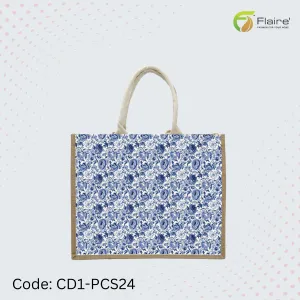 Flaire - Handmade Fancy Tote Bag with Jute, Pakistani Traditional Handcrafted Product.