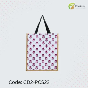 Flaire - Handmade Grocery Bag with Jute, Pakistani Traditional Handcrafted Product.